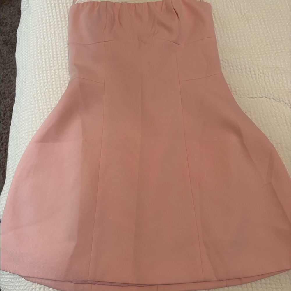 Elegant Pink Strapless Dress